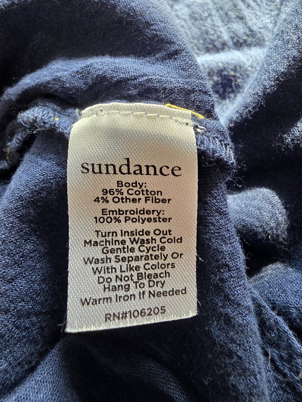 Sundance Preeda Navy Blue Embroidered Blouse Size X-Large - Picture 4 of 8